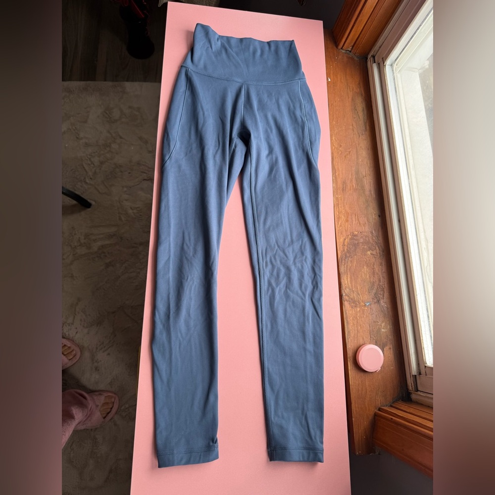 High-Waisted Blue Leggings Adidas